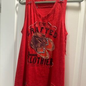 Double D Ranch Red Graphic Tank Top